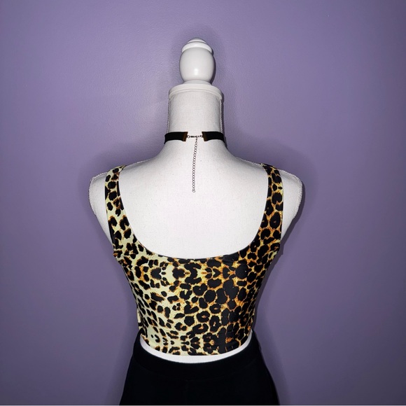 NEW Zaful Leopard Print Scoop Neck Knotted Tankini Top - Picture 12 of 16